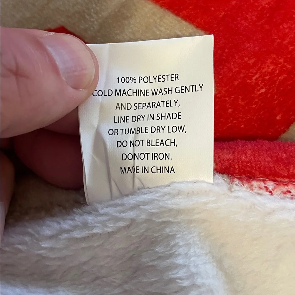 Red San Francisco 49ers Football lap Blanket 50x60 soft nwot
